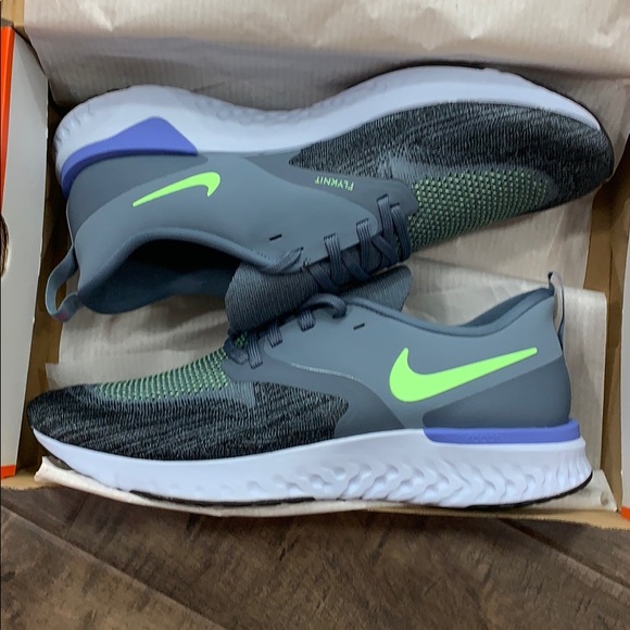 NIKE ODYSSEY REACT 2 FLYKNIT armory blue/lime blas - Picture 7 of 16